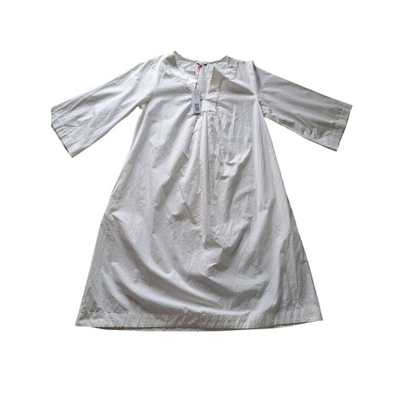 Frances Valentine Dresses & Skirts - New Frances Valentine White Cotton Poplin Easy Dress  Nubs Lagenlook Pockets M